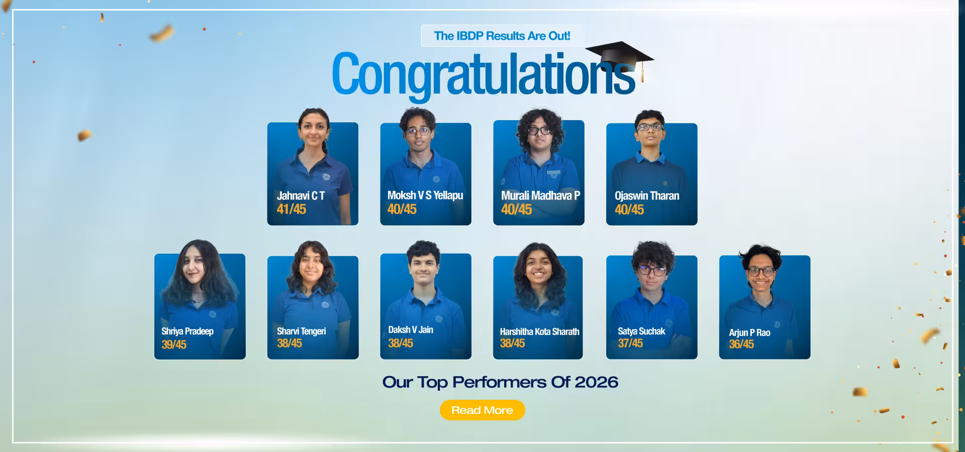 IBDP student with outstanding results at an IB school in Bangalore