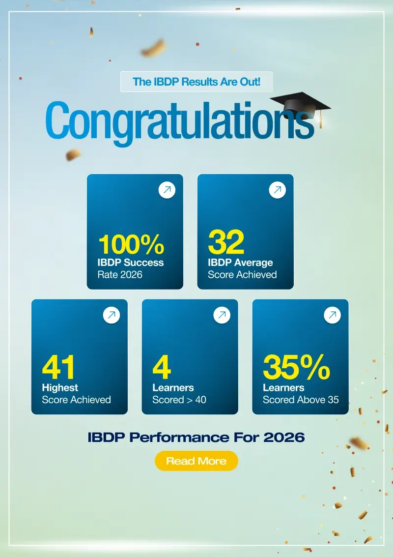 IBDP students celebrating outstanding IB Diploma results